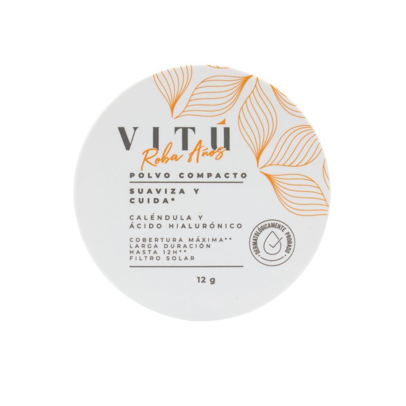 Polvo Compacto Vitú Caléndula Espejo 3 Nuez
