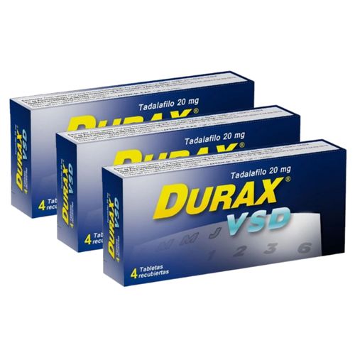 ¡Pack Ahorro 2+1! Durax Vsd 20 Mg Caja X 4 Tabletas Lafrancol