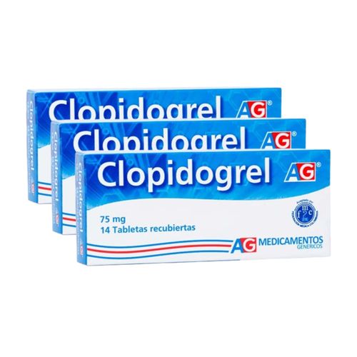 Oferta 2+1 Clopidogrel 75 Mg Caja X 14 Tabletas  Ameg
