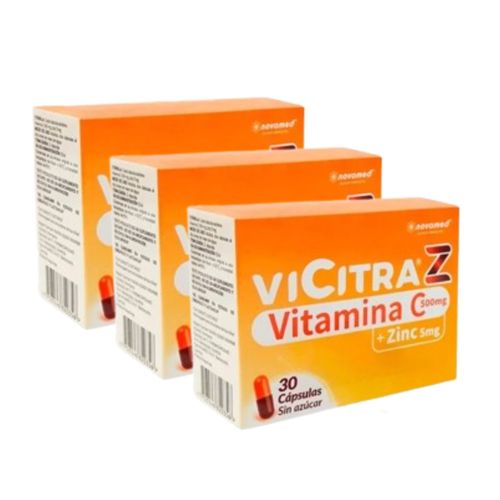Oferta 2+1 Vicitra Z 500 Mg + Zinc Caja X 30 Cápsulas