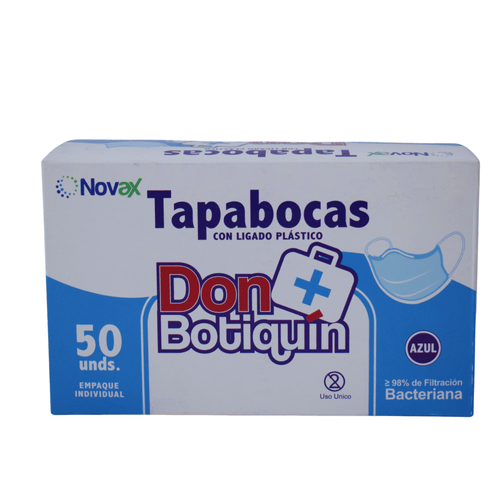 Tapabocas Azul Don Botiquín Caja X 50 Unidades