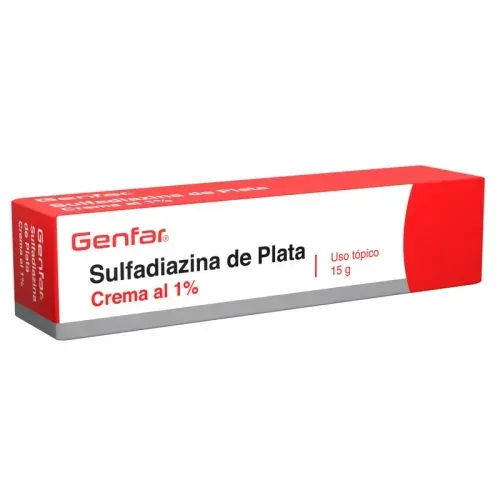 Sulfadiazina De Plata 1% Tubo X 15 Gr Genfar
