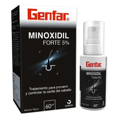 Minoxidil Forte 5% Solución Frasco 60 Ml Genfar