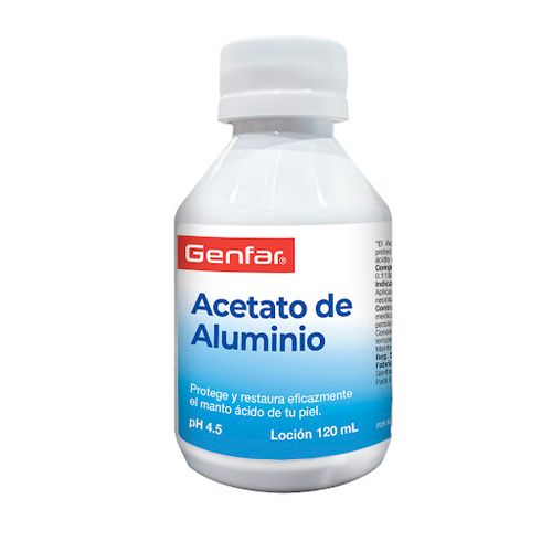 Acetato Aluminio Frasco X 120 Ml Loción Genfar
