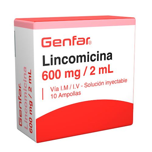 Lincomicina 600 Mg Caja X 10 Ampollas Genfar