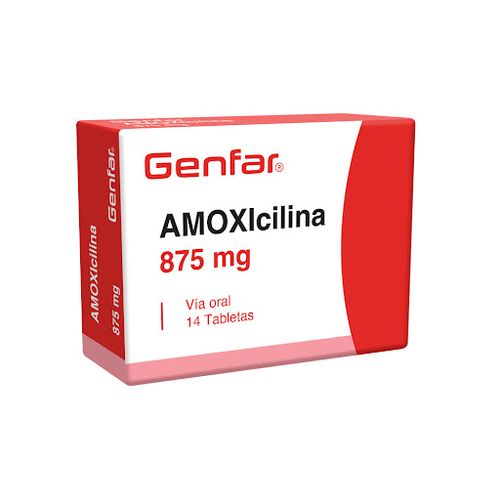 Amoxicilina 875 Mg Caja X 14 Tabletas Genfar