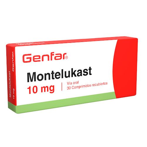 Montelukast 10 Mg Caja X 30 Tabletas Genfar