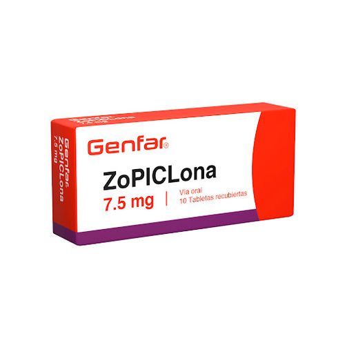 Zopiclona 7.5 Mg Caja X 10 Tabletas Genfar