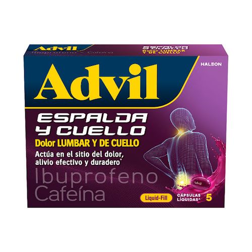Advil Alivio Espalda y Cuello Caja x 5 Cápsulas