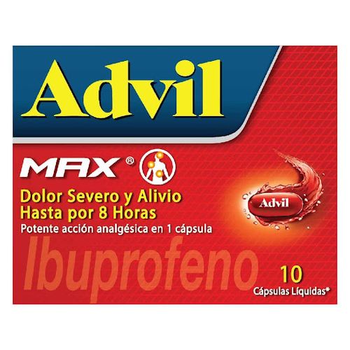 Advil Max Caja X 10 Cápsulas Líquidas