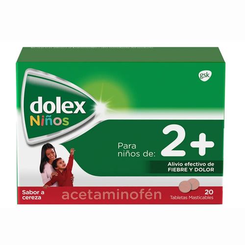 Dolex Masticable Pediátrico Caja X 20 Tabletas
