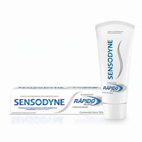 Crema Dental Sensodyne Rapido Alivio Blanqueadora Tubo X 100 Gr Gsk
