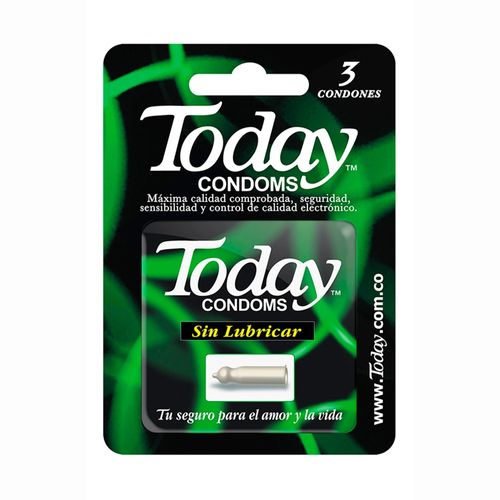 Preservativo Today Sin Lubricar Caja X 3 Und Gsk