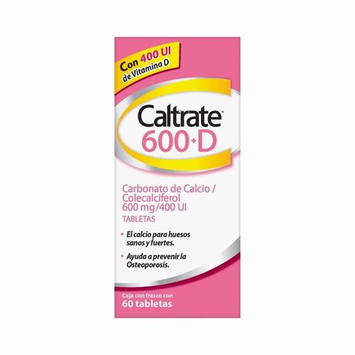 Caltrate 600 D Frasco X 60 Tabletas Gsk