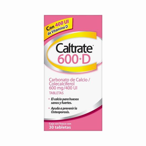 Caltrate 600 D Frasco X 30 Tabletas Gsk
