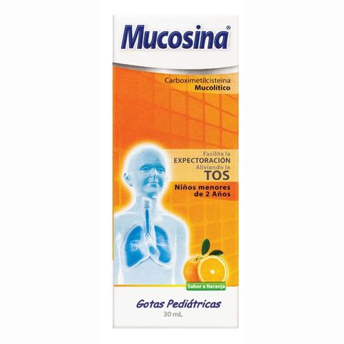 Mucosina Gotas Pediátricas Suspensión Oral Carboximetil Cisteina Frasco X 30 Ml Gsk