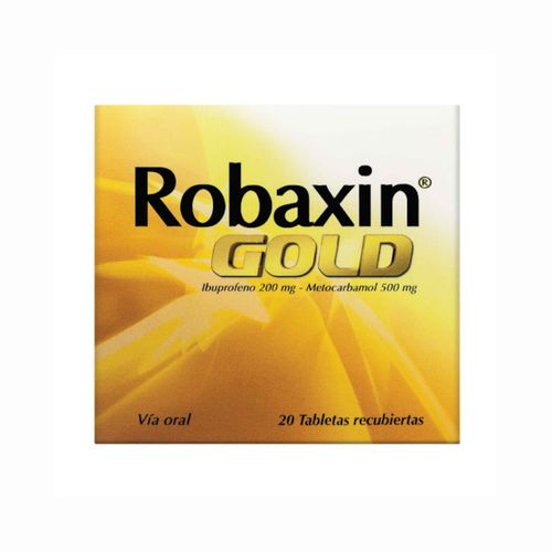 Robaxin Gold Ibuprofeno 200 Mg Metocarbamol 500 Mg Caja X 20 Tabletas Gsk