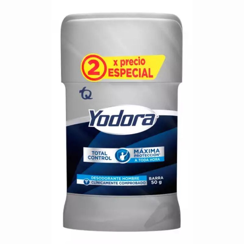 Desodorante Yodora Barra Total Control 50 Gr