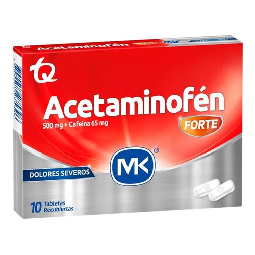 Acetaminofen Forte Caja X 10 Tabletas Mk