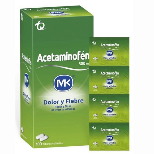 Acetaminofén Mk 500 Mg Caja X 100 Tabletas Tecnoquímicas