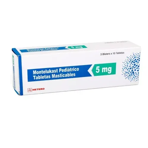 Montelukast Pediatirco 5 Mg Caja Con 30 Tabletas Masticables Metro Hetero
