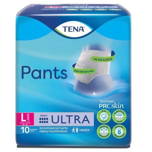 Pañal Para Adulto Tena Pants Ultra Large Bolsa X 10 Unidades Familia