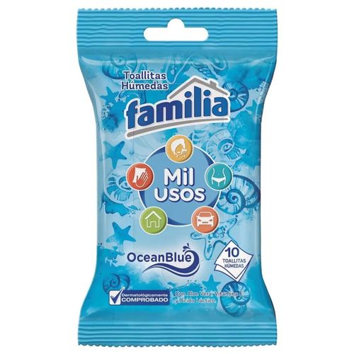 Pañitos Húmedos Familia Act Mil Usos Paquete X 10 Unidades Familia