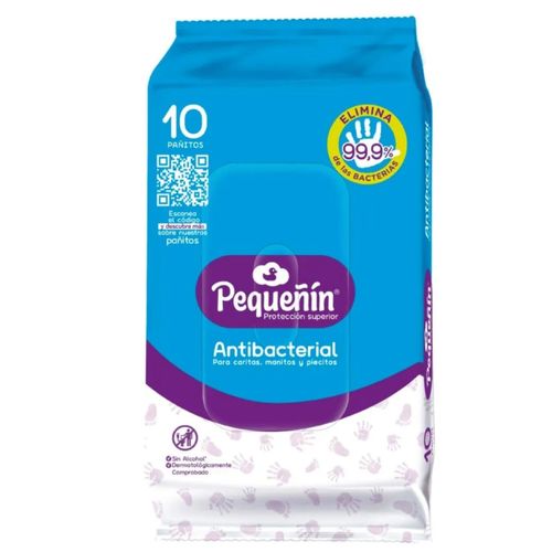 Toallitas Húmedas Pequeñin Antibacterial Paquete X 10 Unidades Familia
