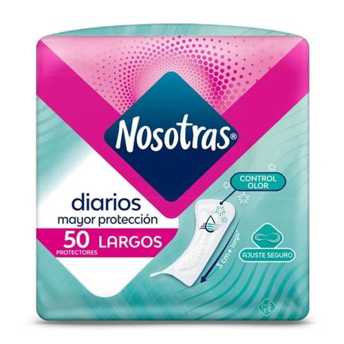 Protectores Diarios Nosotras Largos Bolsa X 50 Unidades