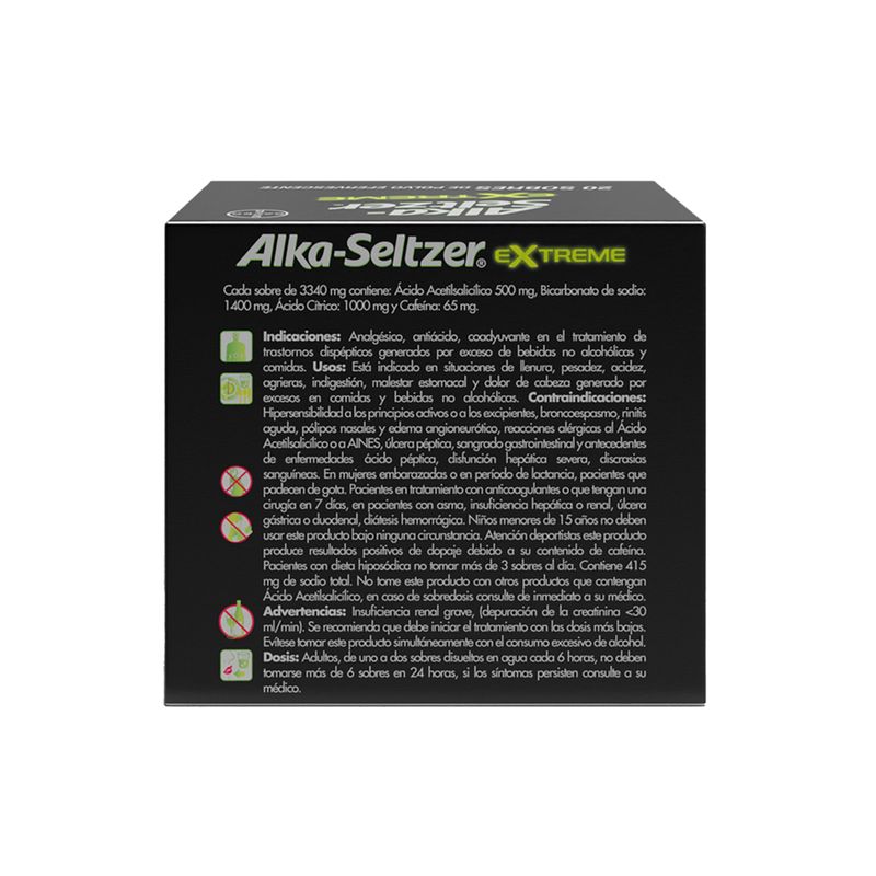 Alka Seltzer Extreme Caja X 20 Sobres Bayer