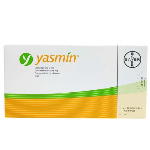 Yasmin Drosperinona 3 Mg Etinilestradiol 0.3 Mg Caja X 21 Comprimidos Recubiertos Bayer