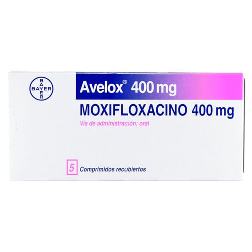 Avelox Moxifloxacino 400 Mg Caja X 5 Comprimidos Bayer