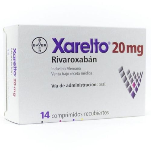 Xarelto 20 Mg Rivaroxaban Micronizado Caja X 14 Comprimidos Bayer