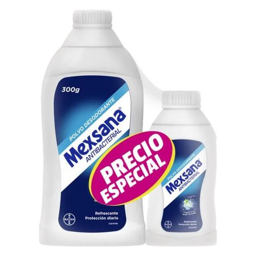 Talco Mexsana Frasco X 300 Gr + Mexsana 85 Gr Precio Especial Bayer
