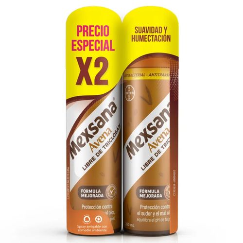 Talco Mexsana Spray Avena Antbacterial Frasco X 260 Ml 2 Und Precio Especial Bayer