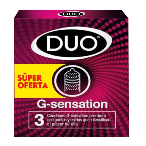 Preservativos Duo G Sensation Caja X 3 Unidades Bdf