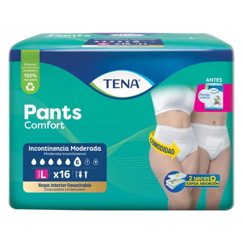 Tena Pants Clásico L 16 Unidades Adulto