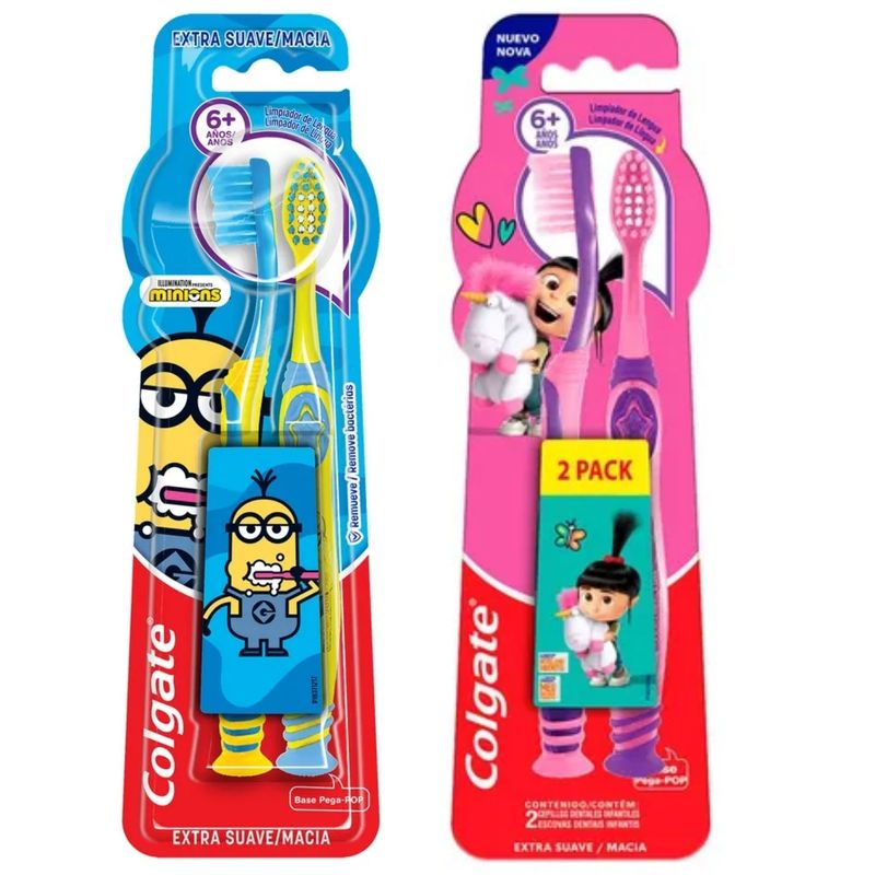 Cepillo Colgate Minions 6+ 2 Unidades