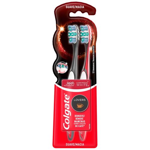 Cepillo De Dientes Colgate 360 Luminous White Advance 2 Und