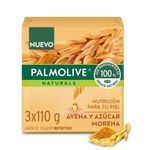Palmolive avena y azúcar barra 110 g 3 und