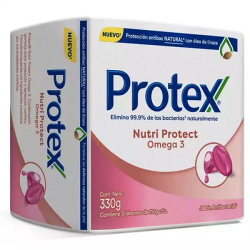 Jabón Protex Omega 3 Barra X 110 Gr 3 Unidades Colgate