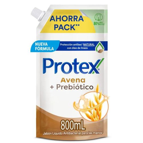 Jabón Protex Líquido Manos Avena Doypack 800 Ml Colgate