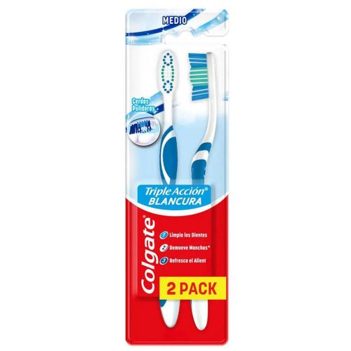 Cepillo De Dientes Colgate Triple Accion Whitening 2 Unidades