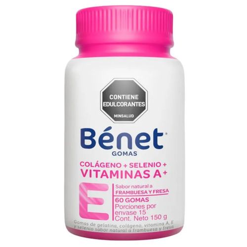 Gomas Benet Colágeno + Biotina Vitamina Frasco X 60 Und Nutresa