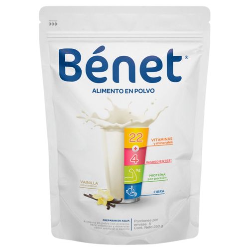 Bebida Polvo Benet Vainilla Doypack X 250 Gr Nutresa