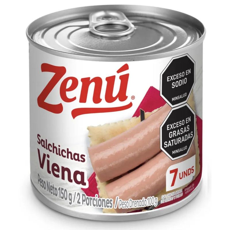 Salchichas Viena Zenu Lata 150 Gr Nutresa