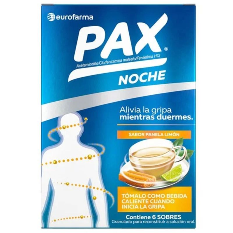 Pax Noche Panela Limon Caja X 6 Sobres De 6 Gr