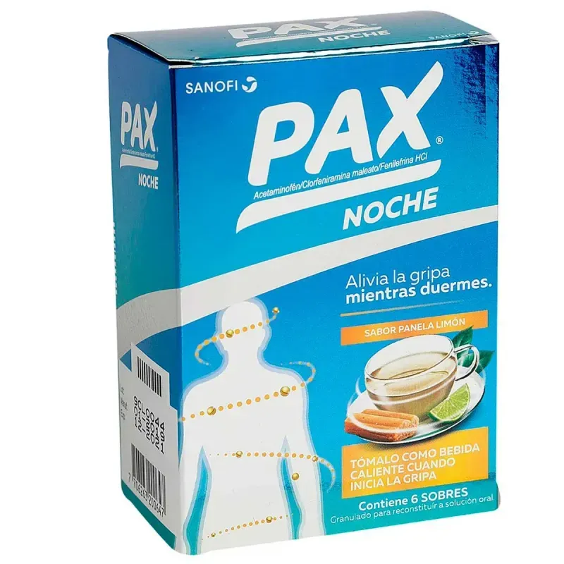 Pax Noche Panela Limon Caja X 6 Sobres De 6 Gr