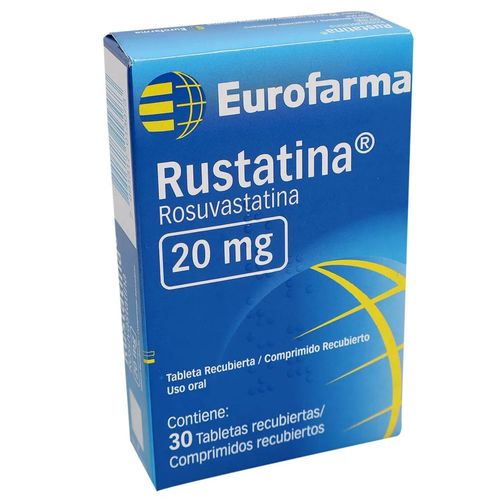 Rustatina Rosuvastatina 20 Mg Caja X 30 Tabletas Eurofarma