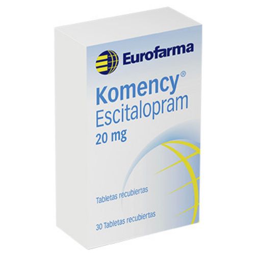Komency Escitalopram 20 Mg Caja X 30 Tabletas Eurofarma